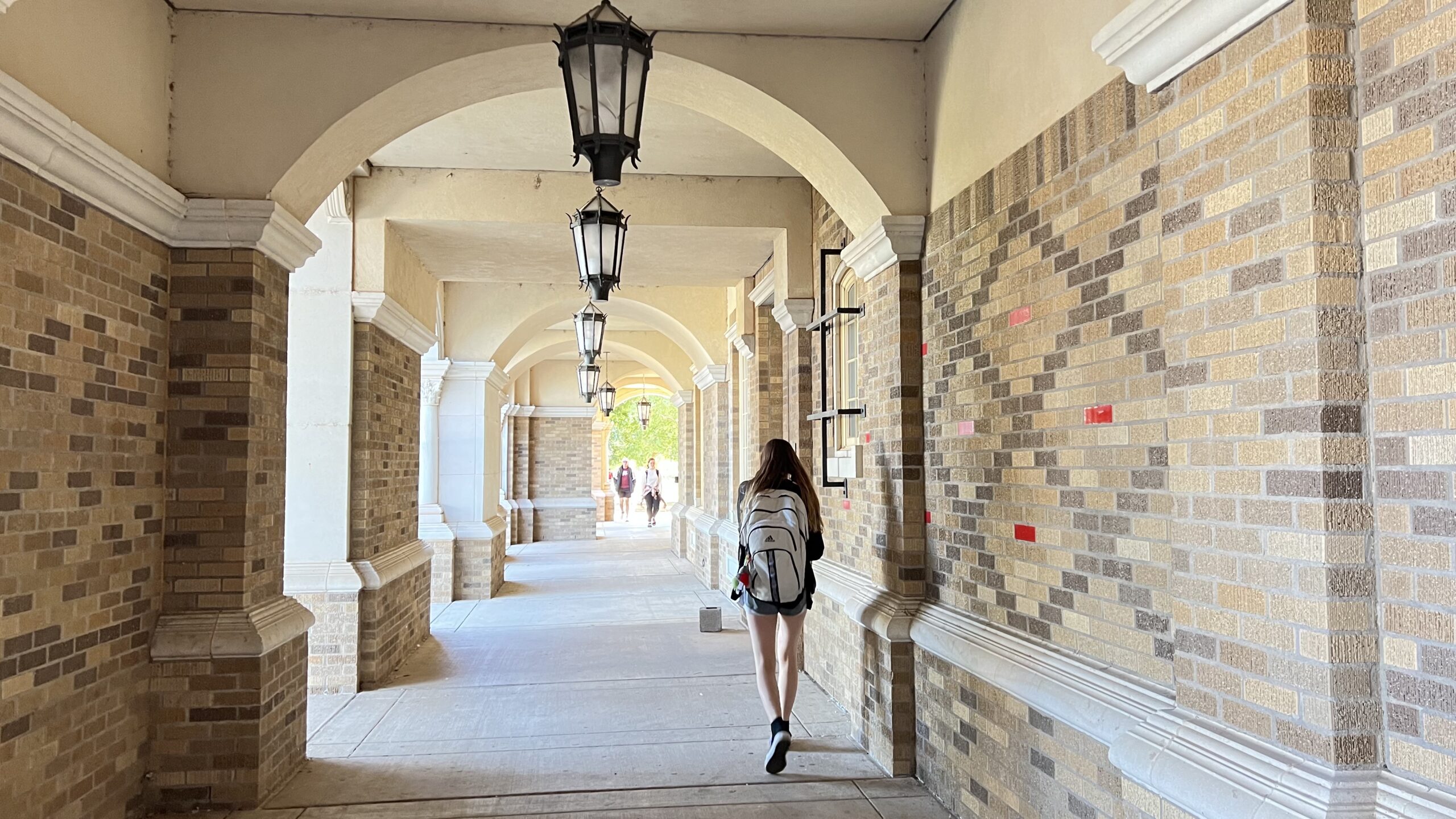 A Humanities building corridor
