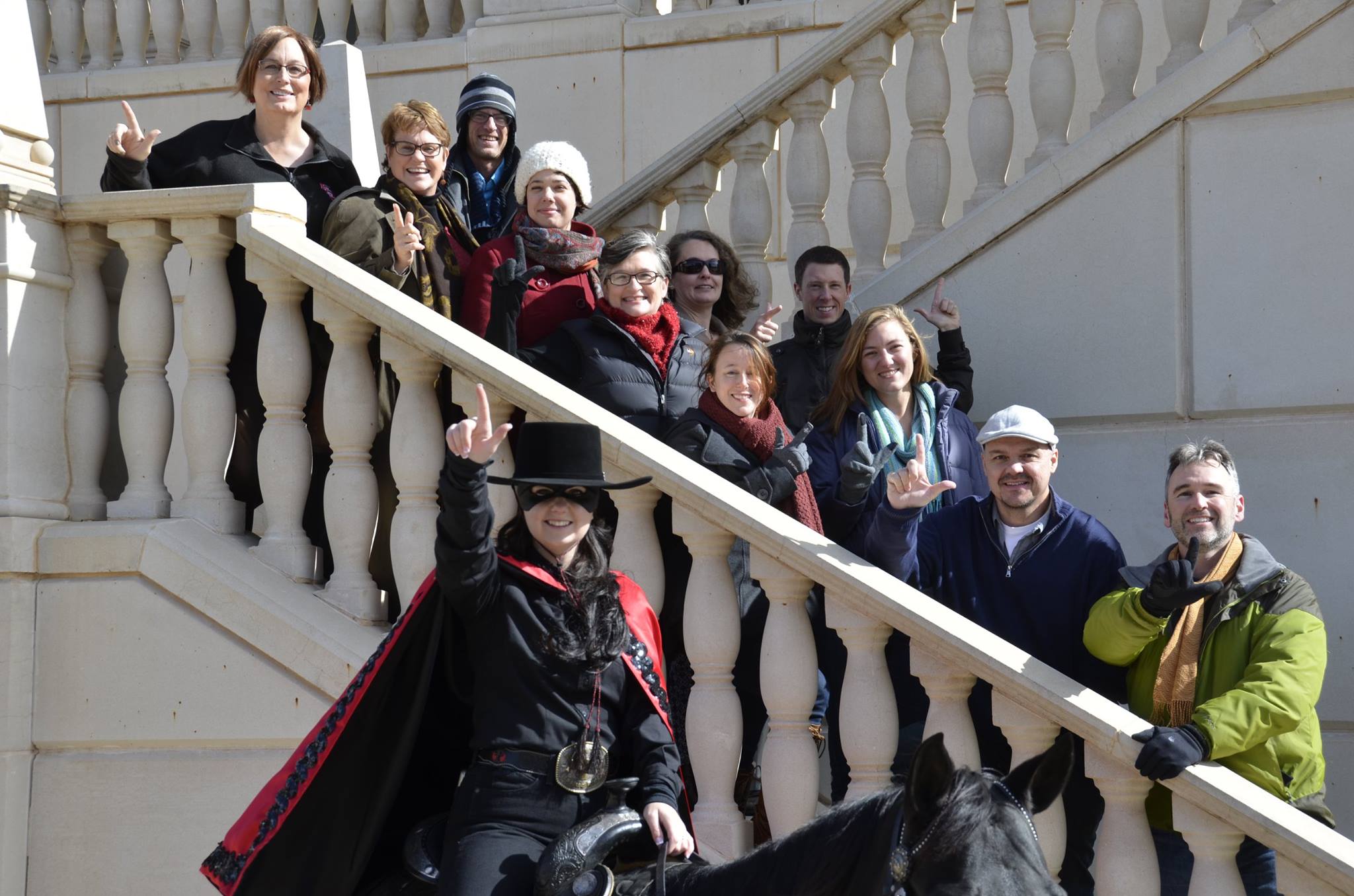 English Department with the Mask Rider